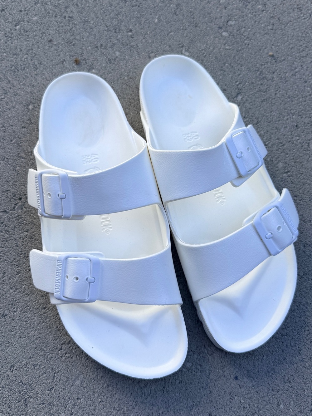 Birkenstock White Arizona EVA Double Strap Sandals